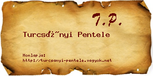 Turcsányi Pentele névjegykártya